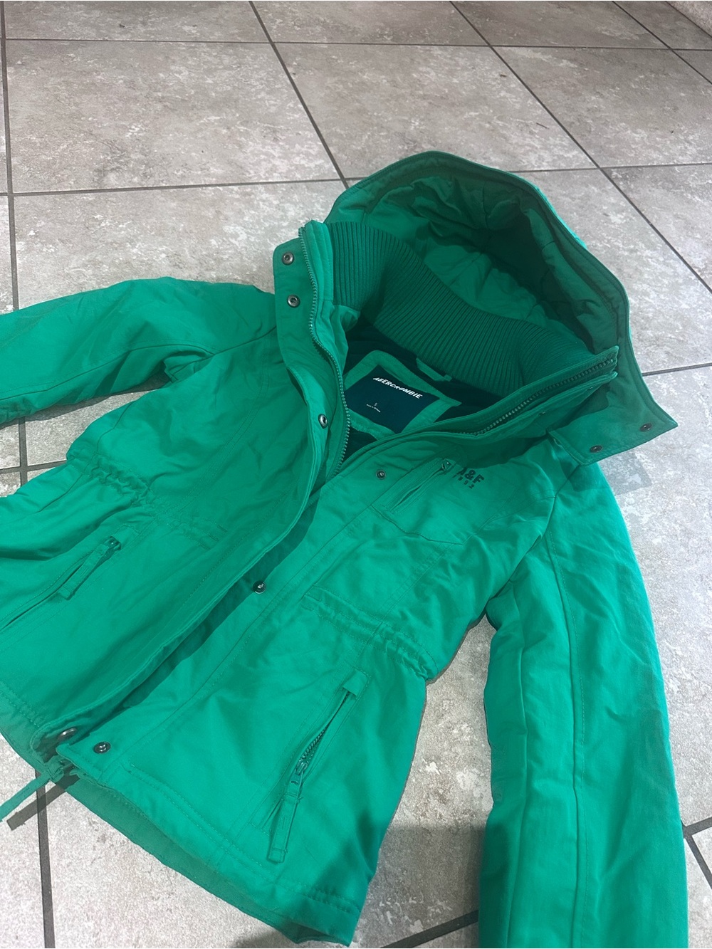 Abercrombie and Fitch cozy jacket winter puff green small S